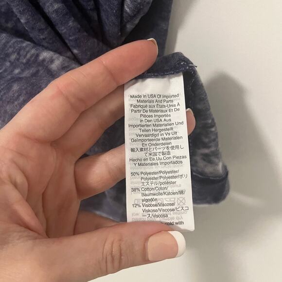 J. Crew Made In LA Blue Burnout Tank Size 2XL - Picture 5 of 7